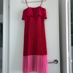 Aidan Mattox Colorblock Midi Dress Size 8